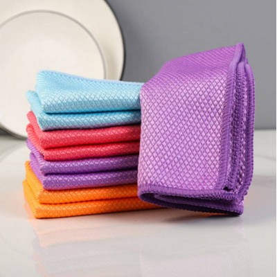 Ydm30*40cm/11.8*15.7inch Microfiber Cleaning Towel Absorbable Glass Kitchen Cleaning Cloth Table Window Car Dish Towel Rag